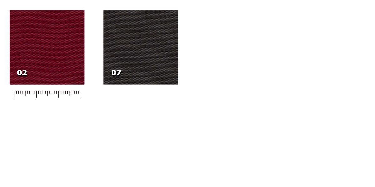 HST - Satin Trevira 140 cm 02. bordeaux * (98 m)07. black * (36 m)* availability limited to the quantity indicated