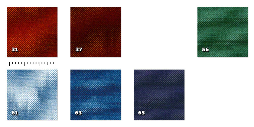 EVT - Light Sceno Poly 31. rosso37. bordeaux56. verde61. blu chiaro63. blu65. blu scuro