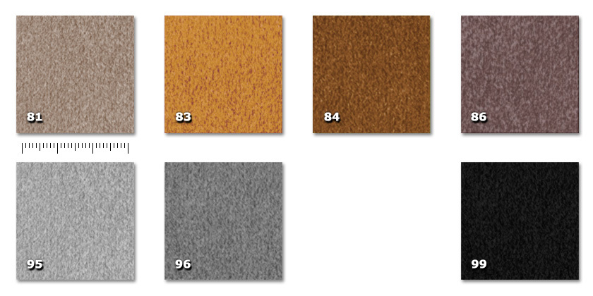 FAR - Armida 81. nocciola83. ocra84. marrone chiaro86. marrone scuro95. grigio96. grigio scuro99. nero