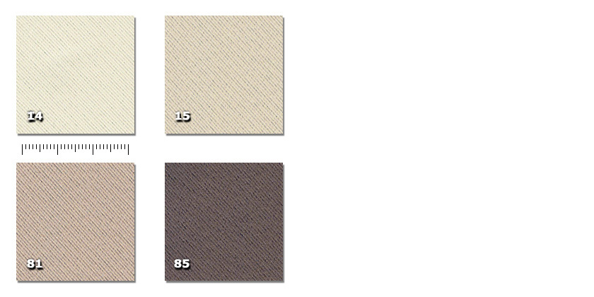HSH - Shelter Plus 14. beige chiaro15. beige81. nocciola85. marrone