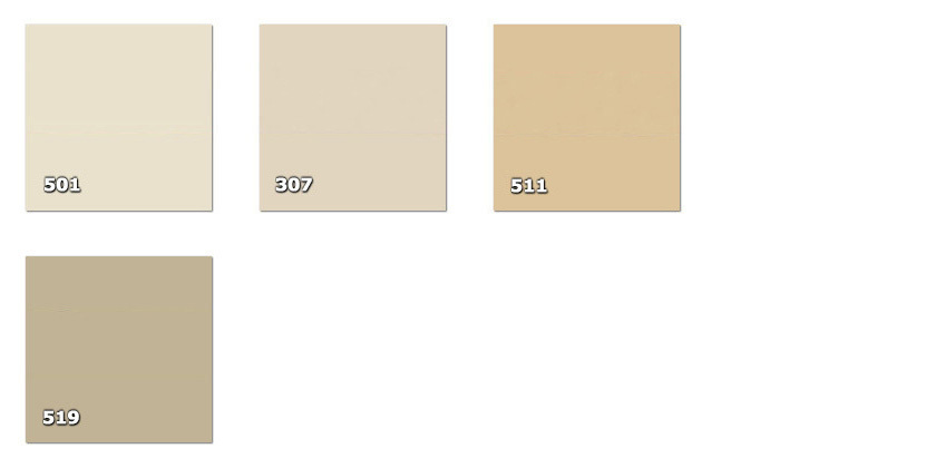 QLA - Laccato 307. beige501. panna511. beige scuro519. nocciola chiaro* disponibilità limitata alla quantità indicata