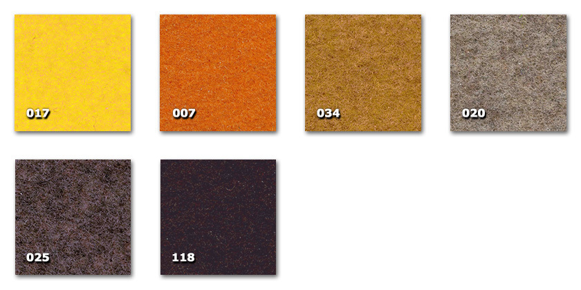 TMP - Perotapis Colori disponibili su ordinazione (quantità minima un rotolo):007. arancione017. giallo020. nocciola025. marrone chiaro034. giallo ocra118. marrone scuro