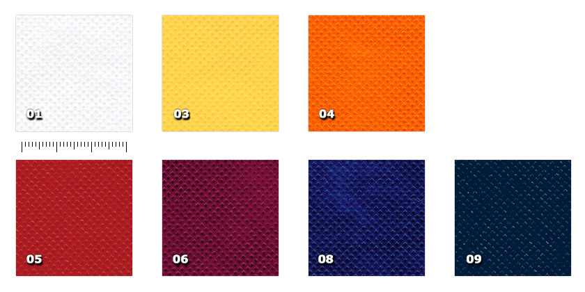 MNT - TexNonTex 01. blanco03. amarillo04. anaranjado05. rojo06. burdeos08. azul09. azul oscuro