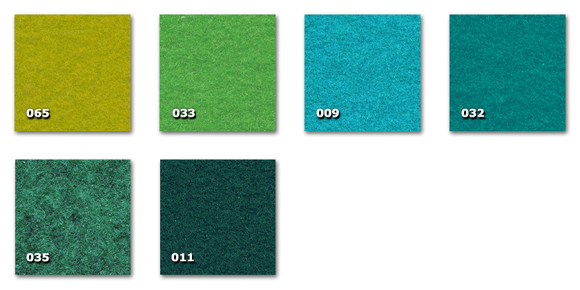 TMP - Perotapis Colores disponibles a pedido (cantidad mínima de un rollo):009. turquesa011. verde pino032. verde aguamarina033. verde chroma key035. verde claro melange065. verde muy claro
