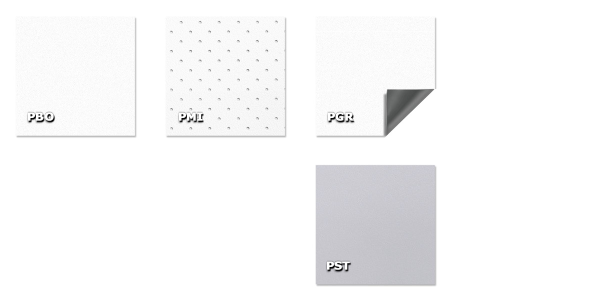 5FW - Frame Wide �crans pour projection frontalePBO-BiancoOtticoPGR-GreyoutPMI-BiancoOtticoPerforatoPST-Stormy