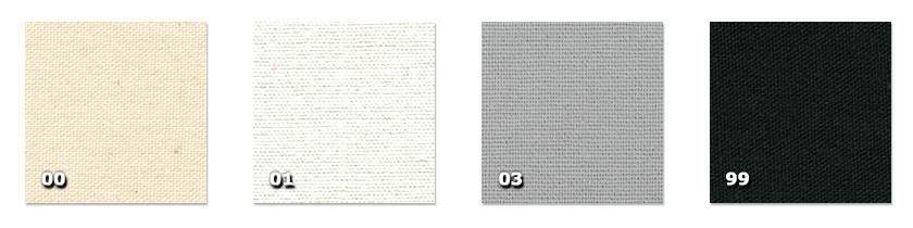 ASC600S - Sceno 620 cmASC1000S - Sceno 1.000 cm 00. naturel01. blanc03. gris clair *99. noir* la nuance de gris varie légèrement selon le lot de teinture