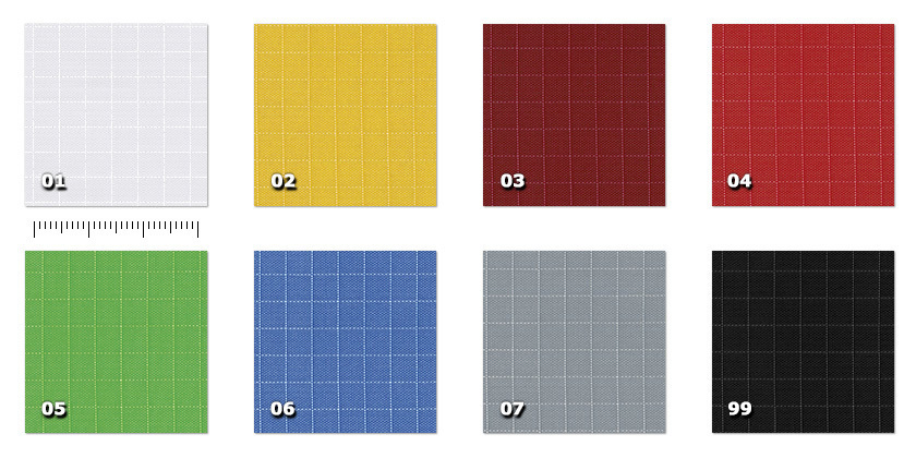 ASP - Spi largeur 160 cm 01. blanc02. jaune03. bordeaux04. rouge05. vert06. bleu07. gris99. noir