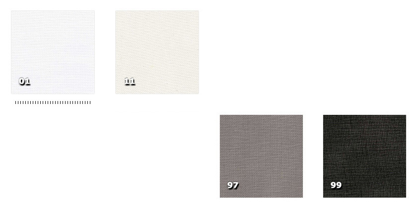 EVA420P - Aurora largeur 420 cm 01. blanc11. crme97. holo grey99. noir