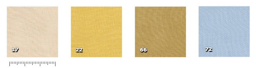 EVM - Ambra 17. beige * (3 m)22. jaune * (41 m)66. kaki * (50 m)72. bleu clair * (5 m)* disponibilit limite  la quantit indique