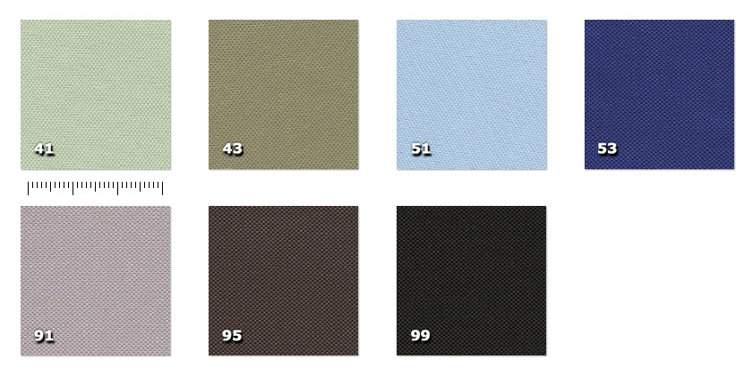 HSV - Trevi 41. vert clair *43. vert51. bleu clair *53. bleu91. gris clair95. gris foncé99. noir* commande minimale ± 40 m