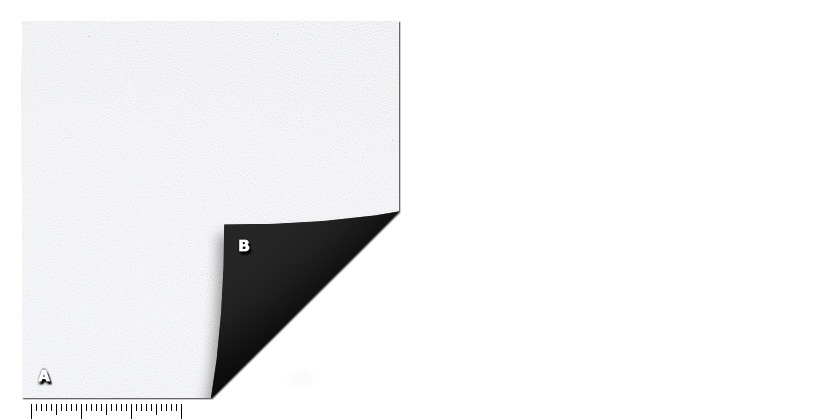 PBL - Blackout A. blanc (côté projection)B. noir (arrière)
