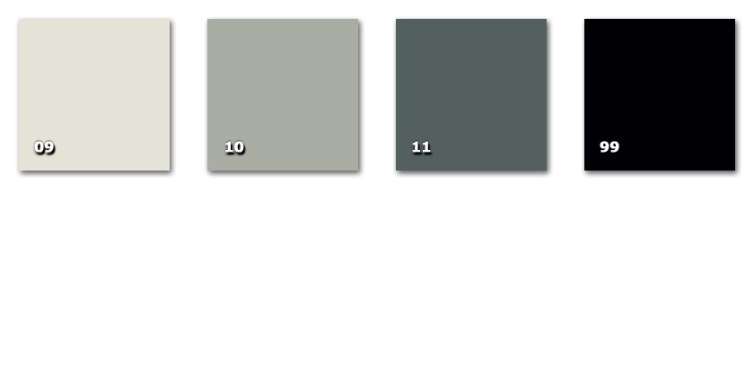 TIR - Iris 09. clair gris10. gris11. gris foncé99. noir