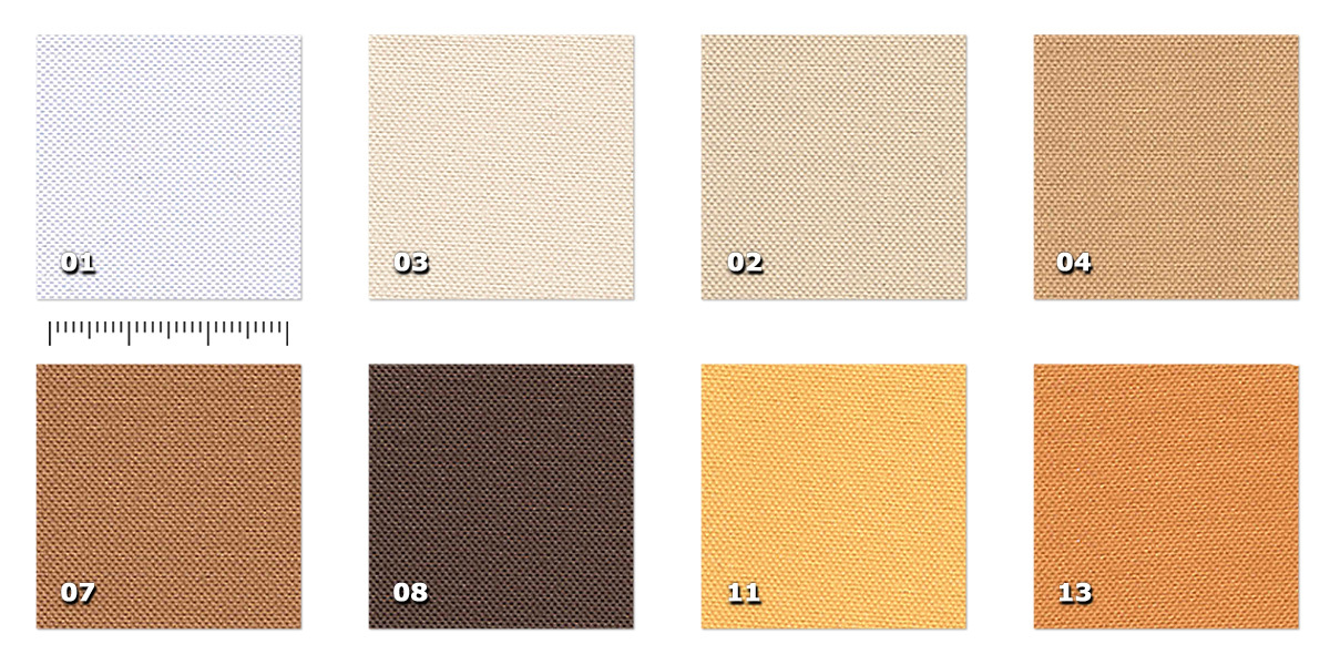 HSV - Trevi 01. branco * (2 m)02. bege **03. marfim * (19 m)04. camur�a **07. ocre **08. marrom **11. amarelo palha **13. amarelo dourado *** Disponibilidade atual** Encomenda m�nima de 200 m