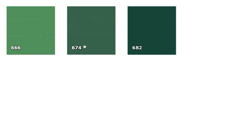 QLA - Laccato 666. verde bandera674. verde botella * (19 m)682. verde botella escuro* disponibilidade limitada � quantidade indicada