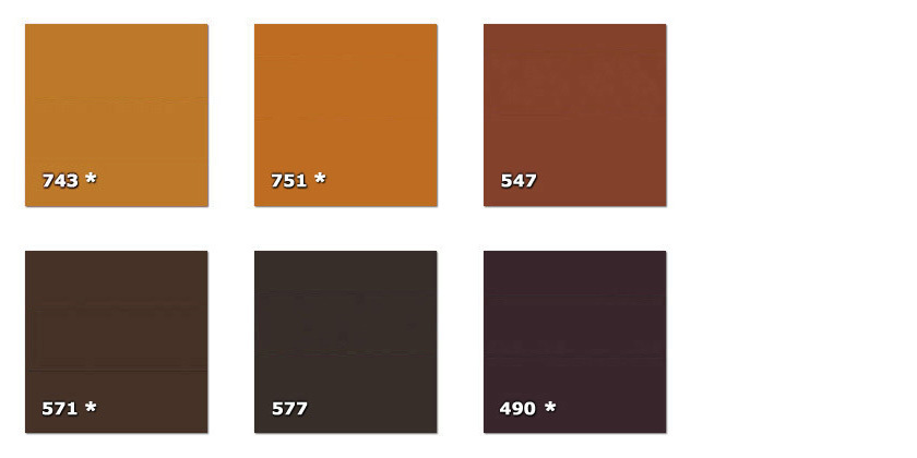 QLA - Laccato 490. marrom muito escuro* (90 m)547. marrom claro571. marrom seal * (59 m)577. marrom escuro743. marrom claro * (18 m)751. vermelho tijolo * (90 m)* disponibilidade limitada � quantidade indicada