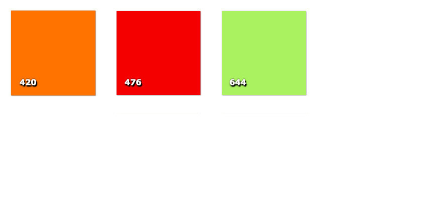 QTR - Crystalline 420. laranja476. vermelho644. verde