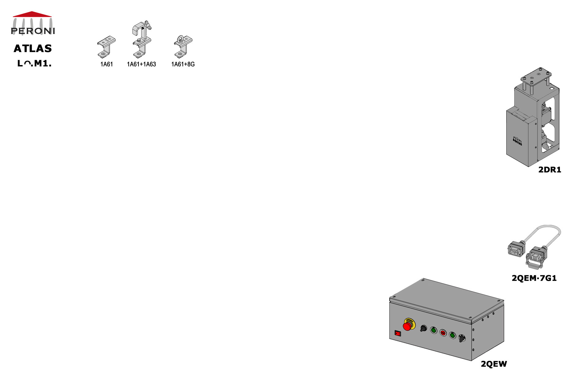 Lᴖ.M1. configuration track Lᴖ. Curved rail side openingM1. MotorizedComponents1A01 - Straight rail1A01C - Curved rail1A02 - Connection set1A03 - End stop1A12 - Top cord master carrier1A20 - 2 Wheel runnerMotion control1A40 - Horizontal pulley1A41 - Head double pulley1A43 - Top cord guide1A44 - Top cord aligner1A70 - Top cord limit switch with pulley1A71 - Top cord limit switch arm1A72 - Cord guide for limit switch2DR1-RDS2QEM-7G1-152QEW - W panel board 3E - Poly rope  8 mm