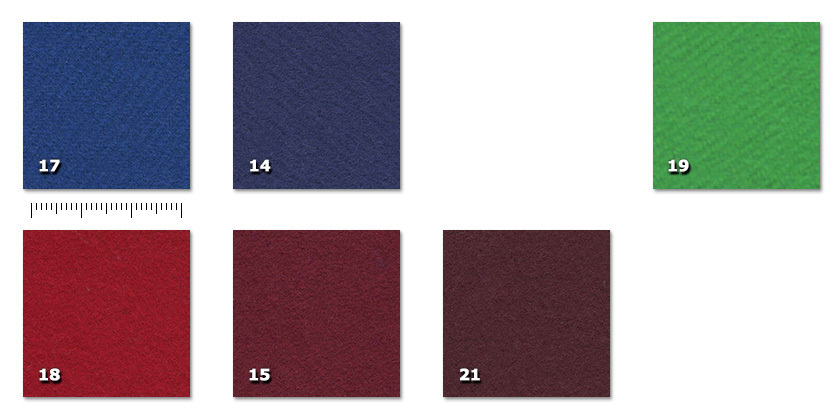 COS - Oscurante 14. dark blue15. bordeaux17. blue chroma key18. red19. chroma key green21. purple