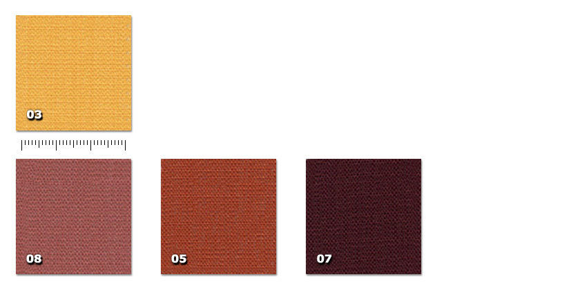 CST - Stoplight 03. yellow * (12 m)05. brick red * (13 m)07. bordeaux * (9 m)08. ancient pink * (28 m)* availability limited to the indicated quantity