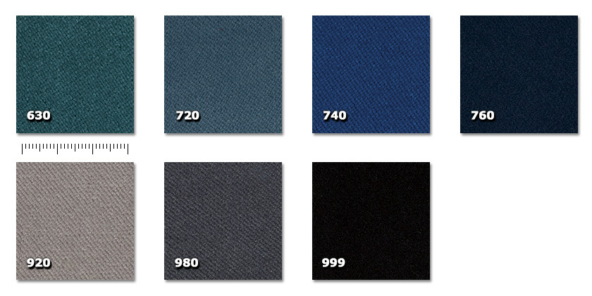 FTN - Tancredi 380 630. aquamarine*720. denim740. blue*760. dark blue920. light grey980. dark grey999. black* minimum order ± 80 m