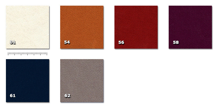 FTO - Tosca 01. white54. orange56. red58. burgundy61. dark blue62. light grey