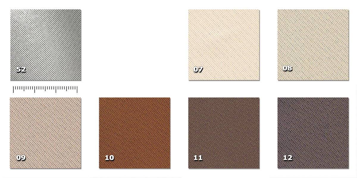HSS - Shelter 07. ecru08. beige09. hazel*10. brown* 11. dark brown*12. burnt brown*52. silver* minimum order  30 m