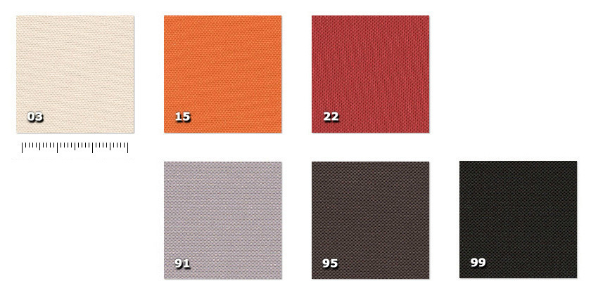 HSV - Trevi 03. ivory * (24 m)15. orange * (30 m)22. red * (17 m)91. light grey * (9 m)95. dark grey * (158 m)99. black * (234 m)* availability limited to the indicated quantity