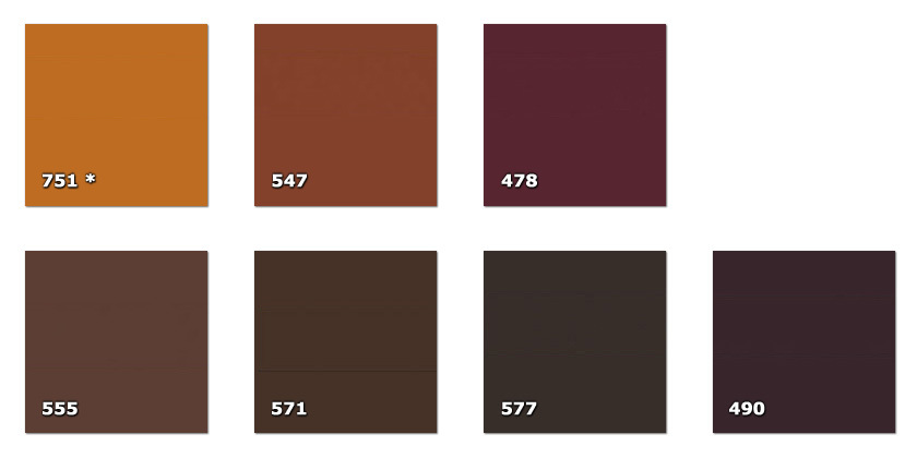 QLA130P - Laccato width 130 cm 478. brown490. dark brown* (90 m)547. light brown555. brown571. dark brown577. dark brown604. light grey751. brick * (118 m)* availability limited to the indicated quantity