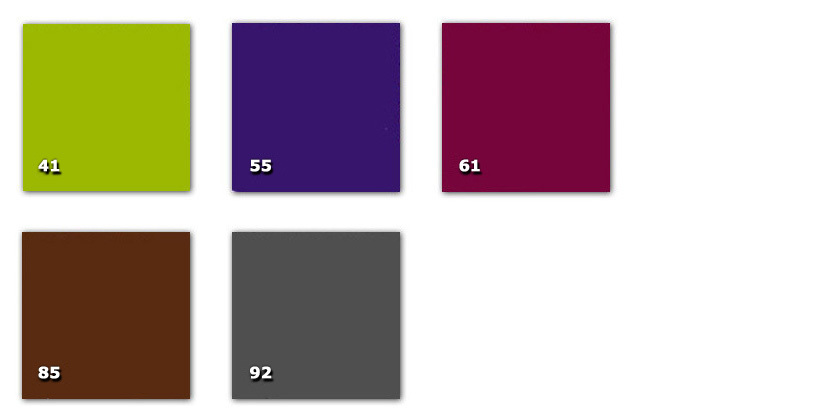 TVE - Vernice 41. light green55. purple61. fuchsia85. brown92. gray